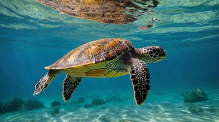 turtle swimming