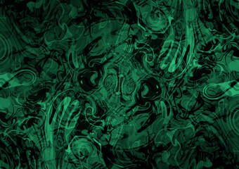 Dark Green and Black Smoky Horror Texture...
