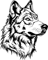 Wolf clipart desing illustration