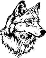 Wolf clipart desing illustration