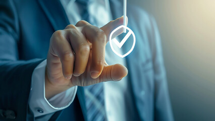 Businessman use laptop with advertising on website,Digital marketing concept,Advertising, Digital marketing commerce online sale concept, online purchase, online sale abs concept, generative ai