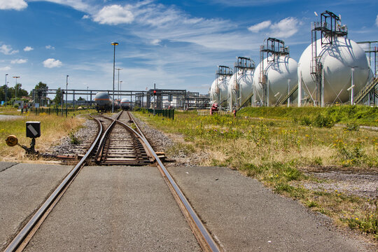 Industrieanlage mit Gleisanschluss