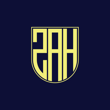 zah letter logo design