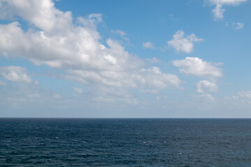 Obraz premium Atlantic ocean and a sky with clouds, Lanzarote