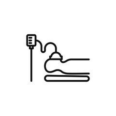 Anesthesia logo sign vector outline