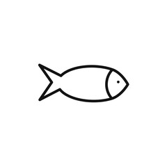Bat Ray Fish logo sign vector outline