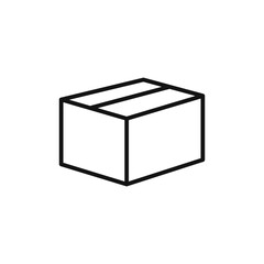 Box logo sign vector outline