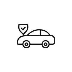 Car insurance logo sign vector outline