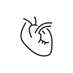Cardiology logo sign vector outline