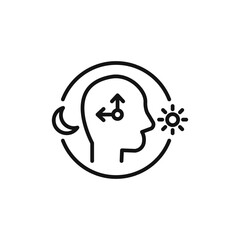 Obraz premium Circadian rhythms logo sign vector outline