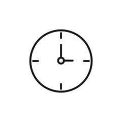 Clock logo sign vector outline