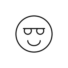 Cool Emoji logo sign vector outline