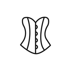 Corset logo sign vector outline