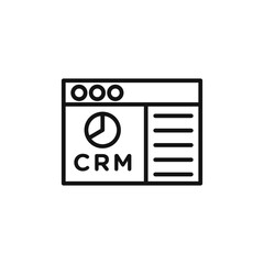 crm logo sign vector outline