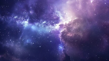 Obraz premium Mesmerizing Milky Way Galaxy with Swirling Cosmic Clouds and Glittering Stars in Deep Space