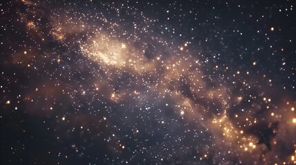 Obraz premium Awe-inspiring Cosmic Landscape with Shimmering Milky Way Galaxy and Ethereal Celestial Glow