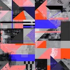 Hypnotic Geometric Abstract Pattern with Vibrant Shapes and Gradients