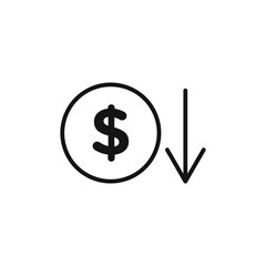 Economic Loss logo sign vector outline