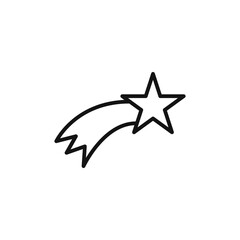 Falling Star logo sign vector outline