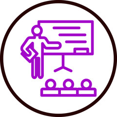 Teaching Vector Line Purple Circle Black