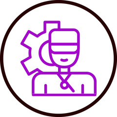 Coaching Techniques Vector Line Purple Circle Black