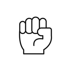 Obraz premium Fist logo sign vector outline