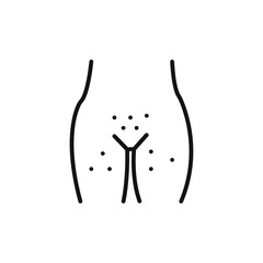 Genital rash logo sign vector outline
