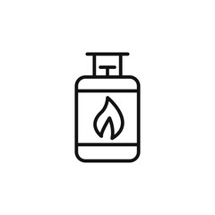 Gas cylinder logo sign vector outline