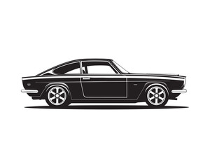 Fototapeta premium Vintage car - Retro car - Classic car - Vector on white background