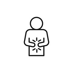 Indigestion logo sign vector outline