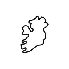 Ireland map logo sign vector outline