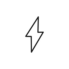 lightning bolt logo sign vector outline