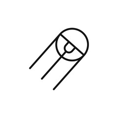 Linear sputnik logo sign vector outline