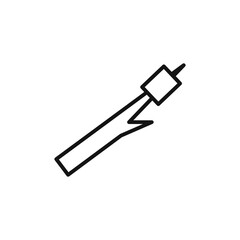 Marshmallow stick logo sign vector outline