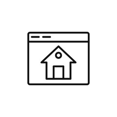 Marketplace logo sign vector outline