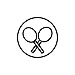 Maracas logo sign vector outline