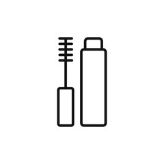 Mascara brush logo sign vector outline