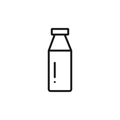 Milk Bottle logo sign vector outline
