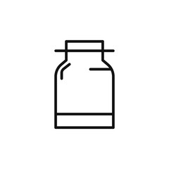 Milk can container logo sign vector outline
