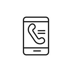 Mobile Phone call logo sign vector outline