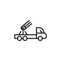 Missile Launcher logo sign vector outline