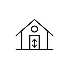 Minimum ceiling heights logo sign vector outline