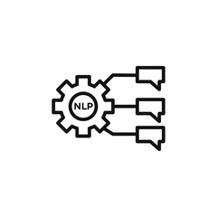 NLP logo sign vector outline
