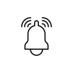 Notification logo sign vector outline