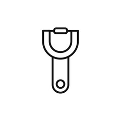 Peeler kitchen tool logo sign vector outline