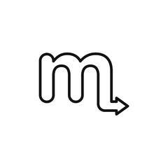 Scorpio zodiac sign logo sign vector outline