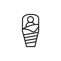 sleeping bag logo sign vector outline