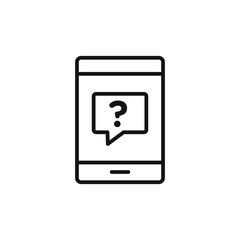 Fototapeta premium Smartphone Help and Support logo sign vector outline