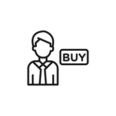 Stock buy logo sign vector outline