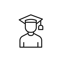 Student logo sign vector outline